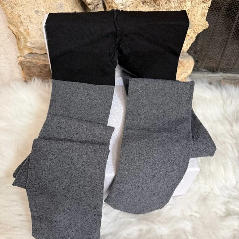 Soft Stretch Women’s Black And Gray Tights Size M/L